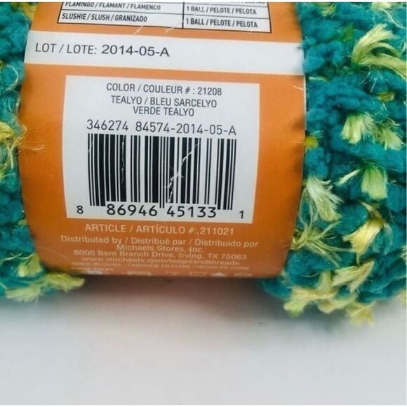 NEW LOOPS & THREADS Kidding Around Yarn 1 Skein, Color Teal yo, 3.5 Oz, 72 yds. - Picture 3 of 4